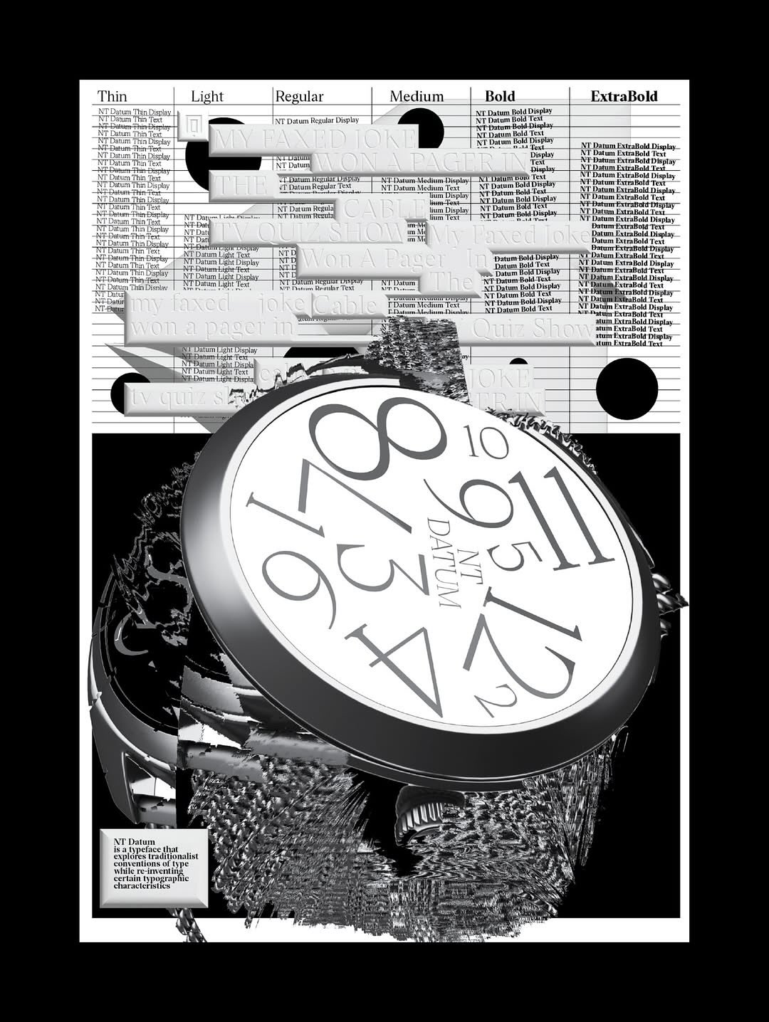 NT Datum Glitched Typography