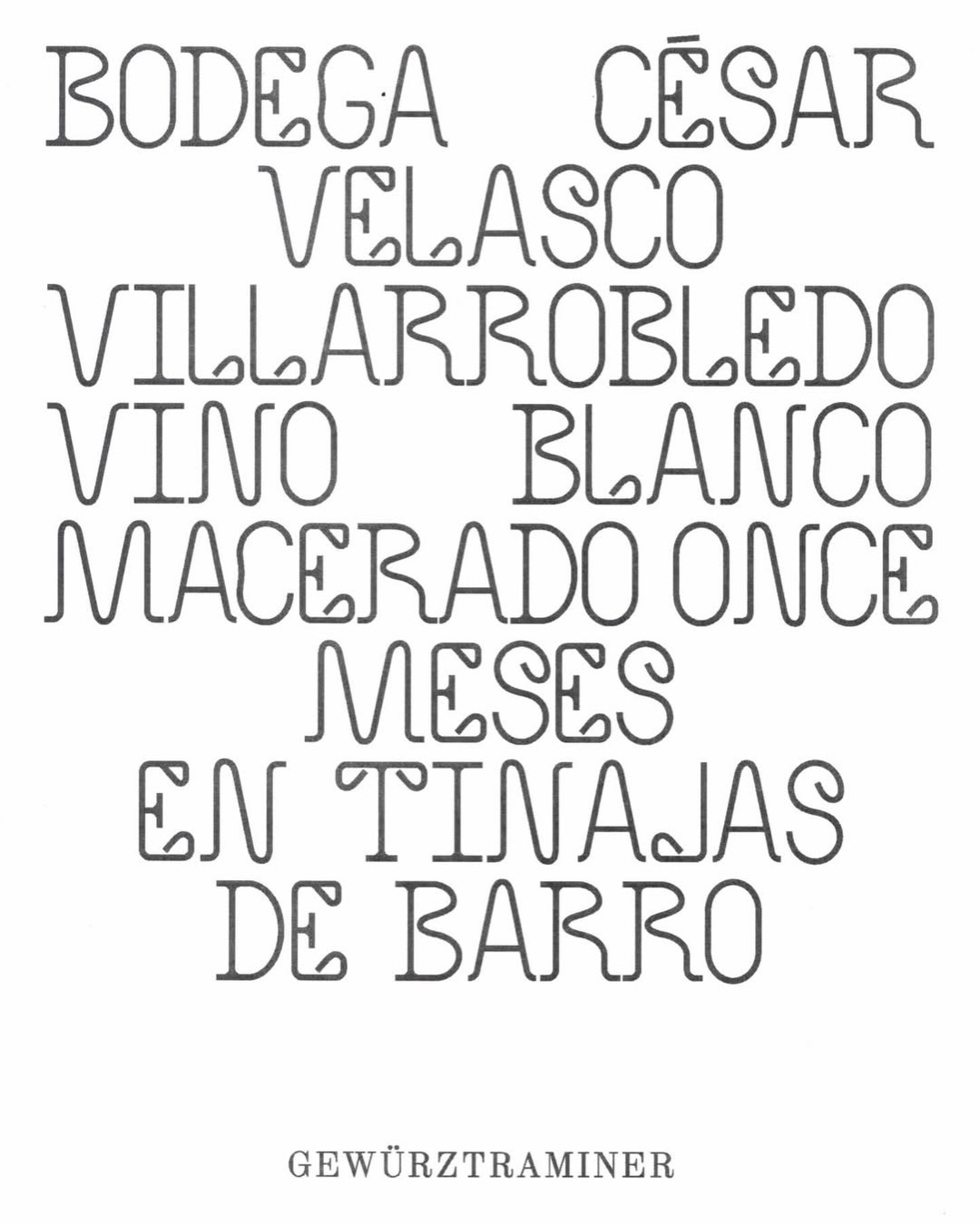 Type for Bodega César Velasco