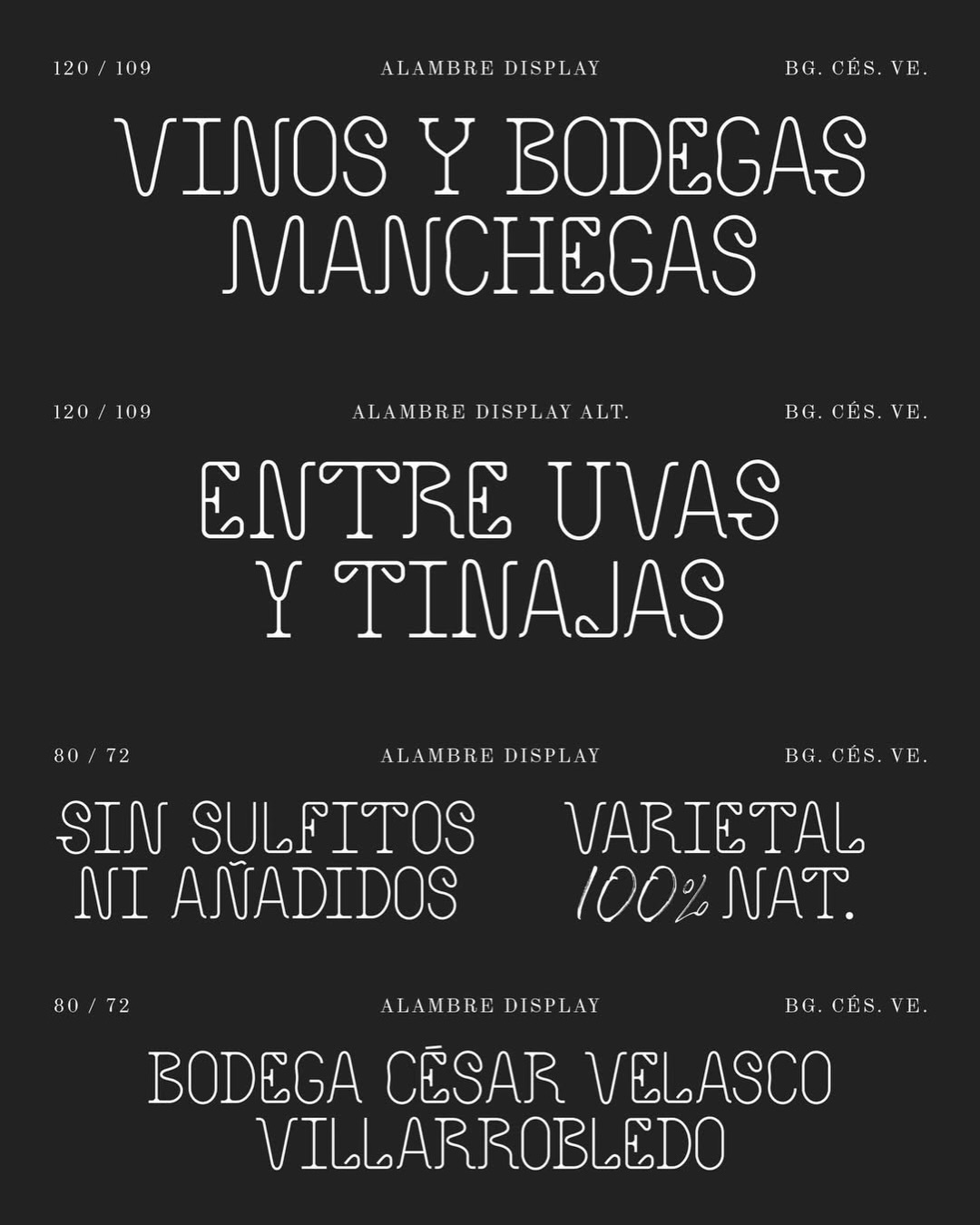 Type for Bodega César Velasco