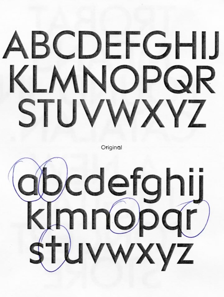 Custom typeface for TROBAT