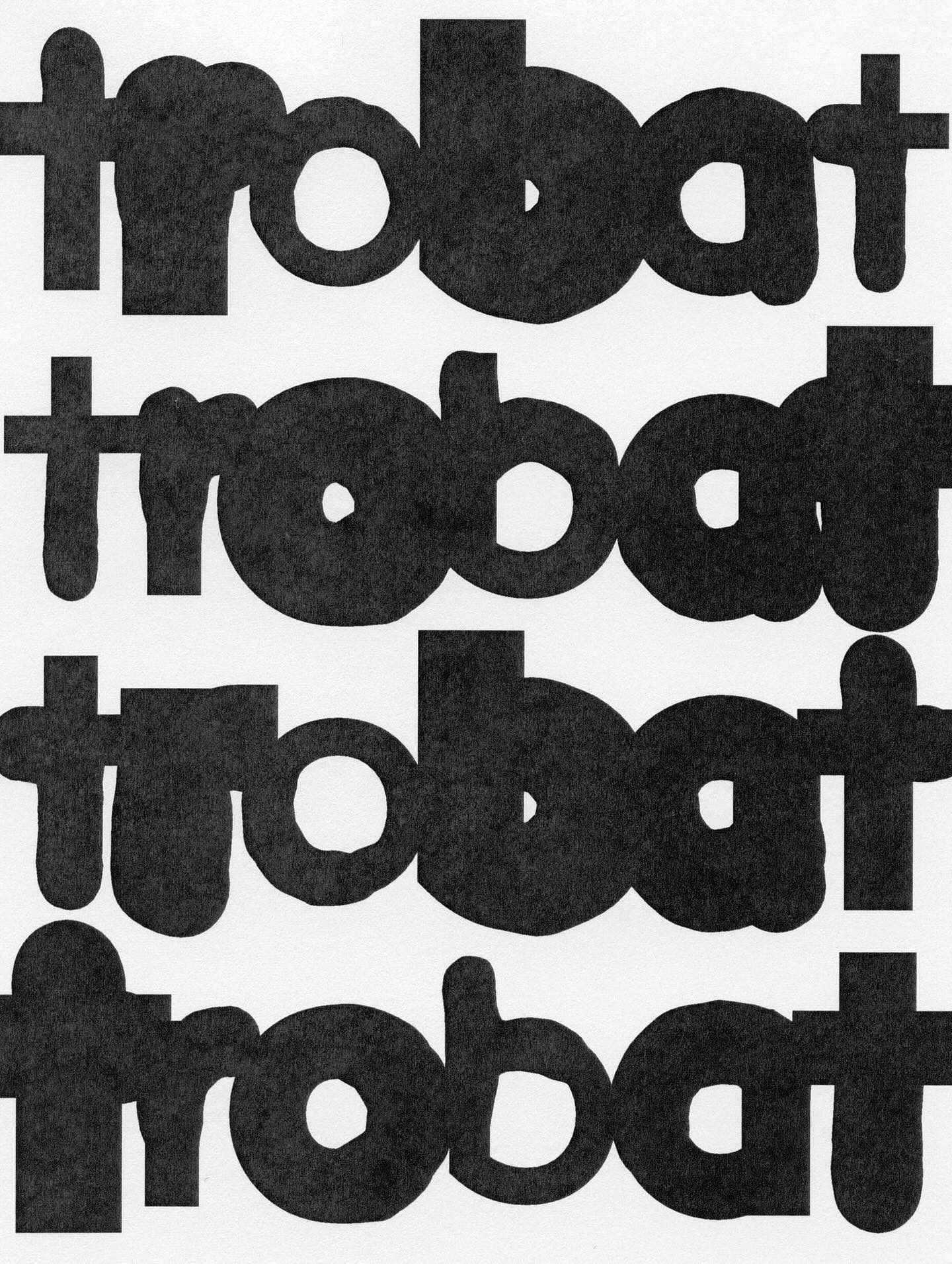 Custom typeface for TROBAT