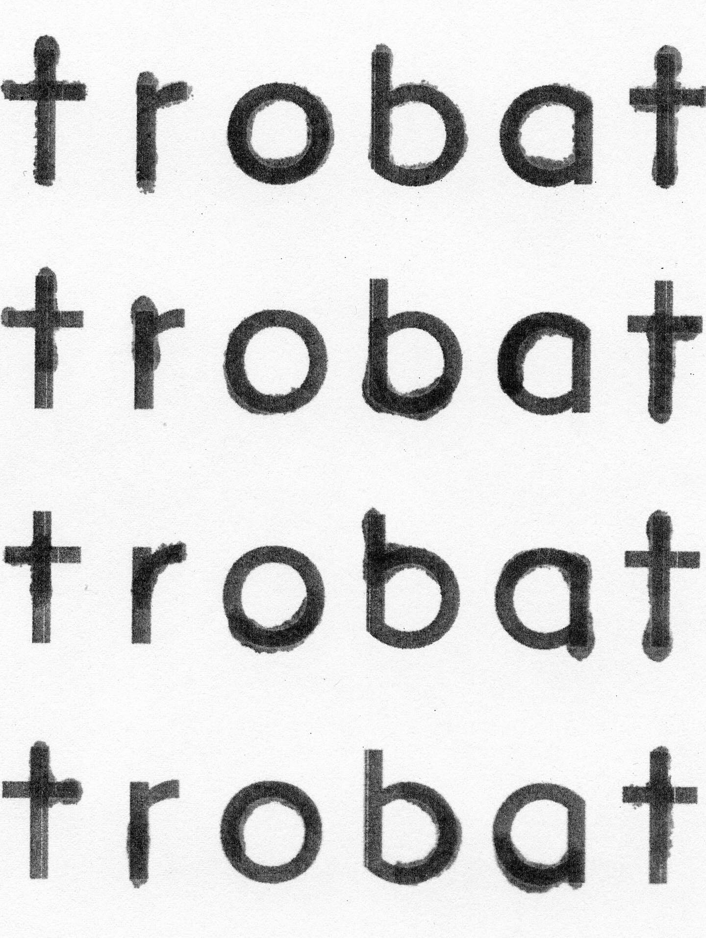 Custom typeface for TROBAT