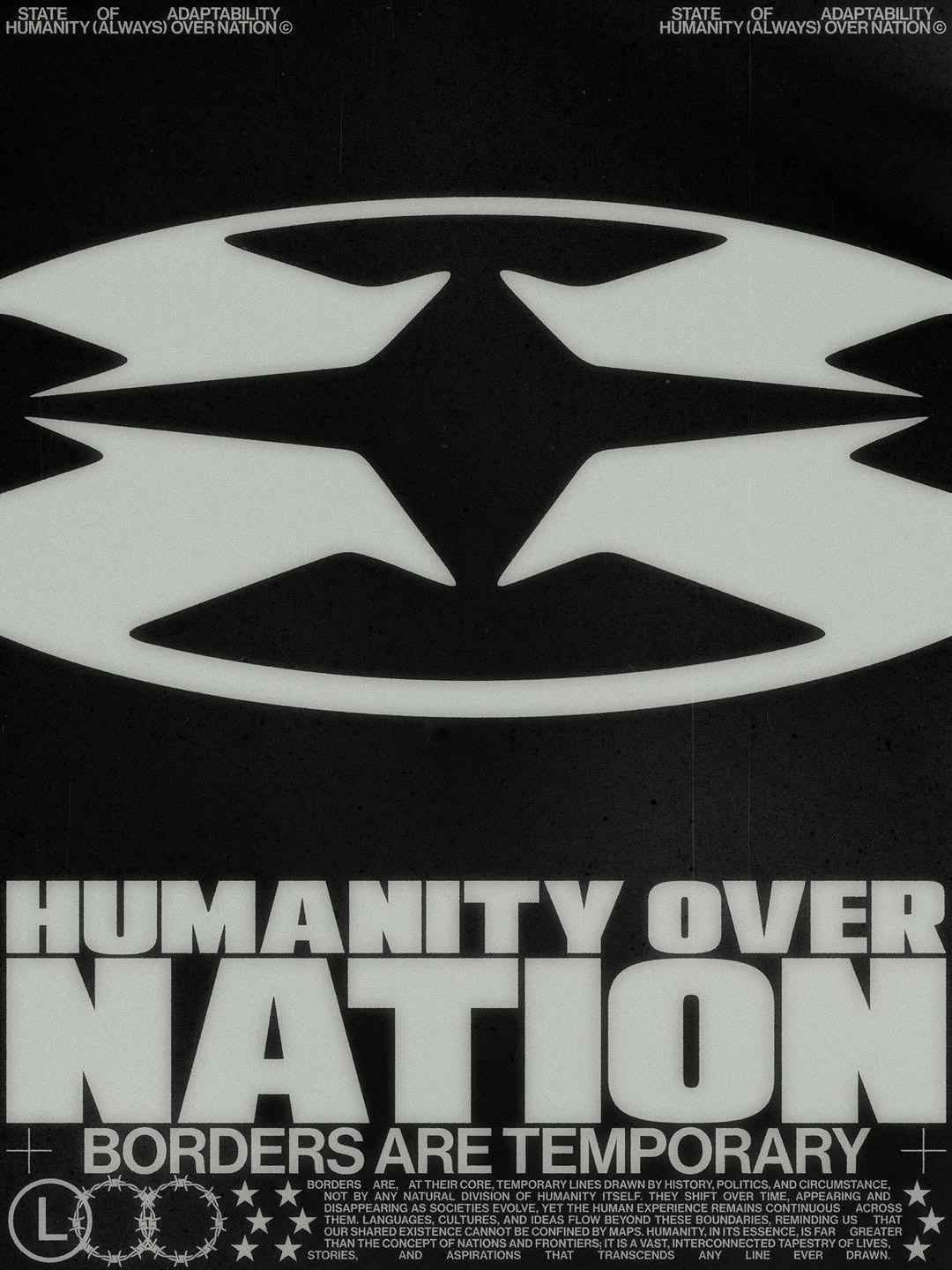 Borders are temporary. A series of posters