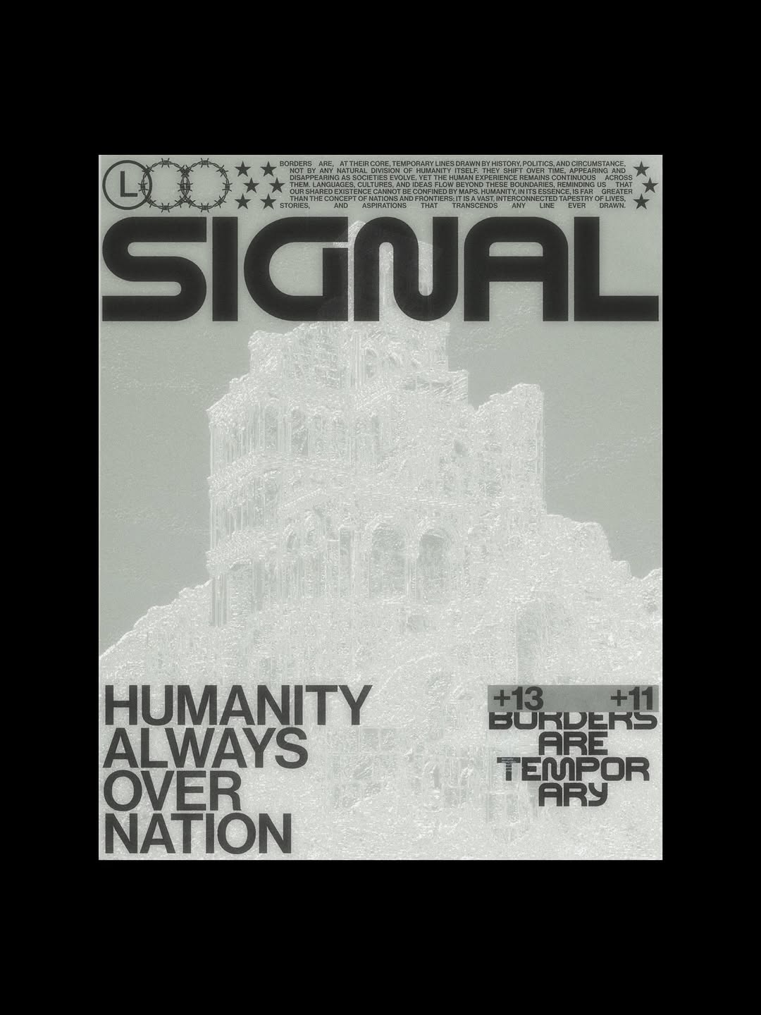 Borders are temporary. A series of posters