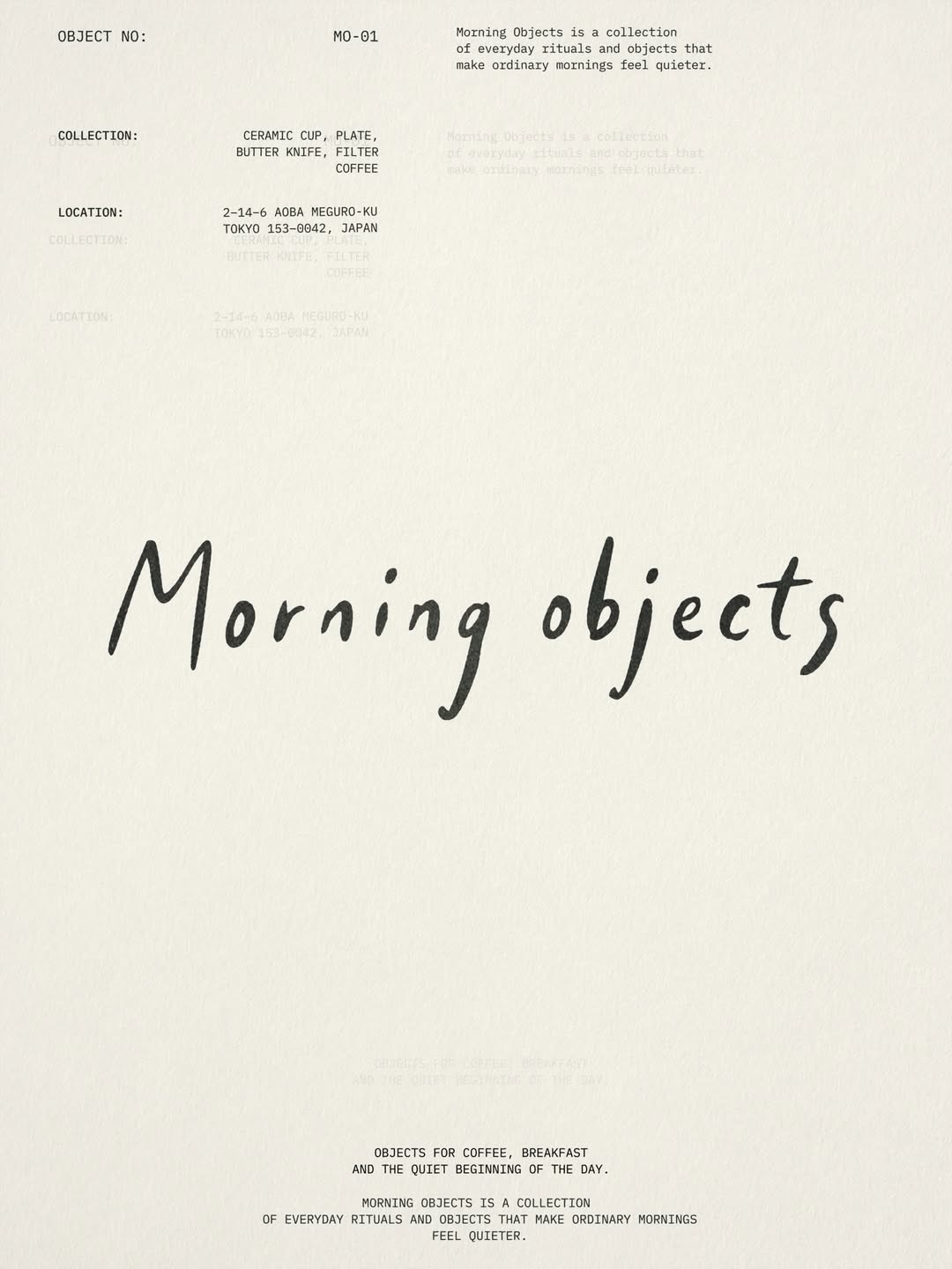 Morning Objects