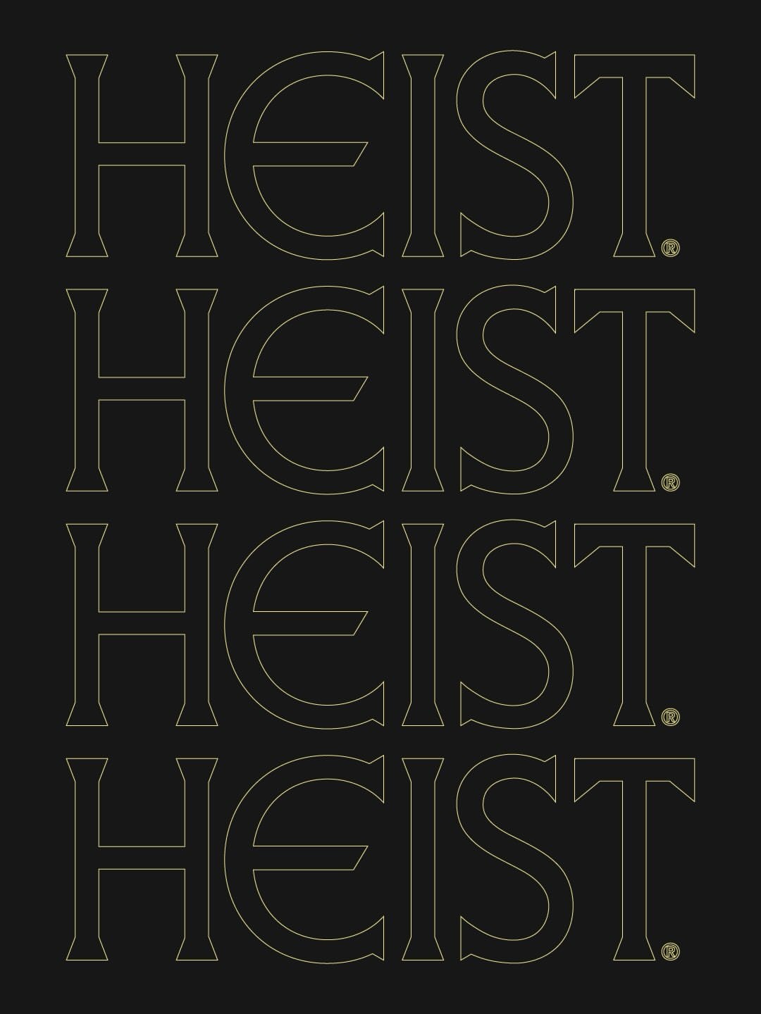 THE HEIST by @youngjerks — # #graphicdesign #visualidentity #identitysystem #de…