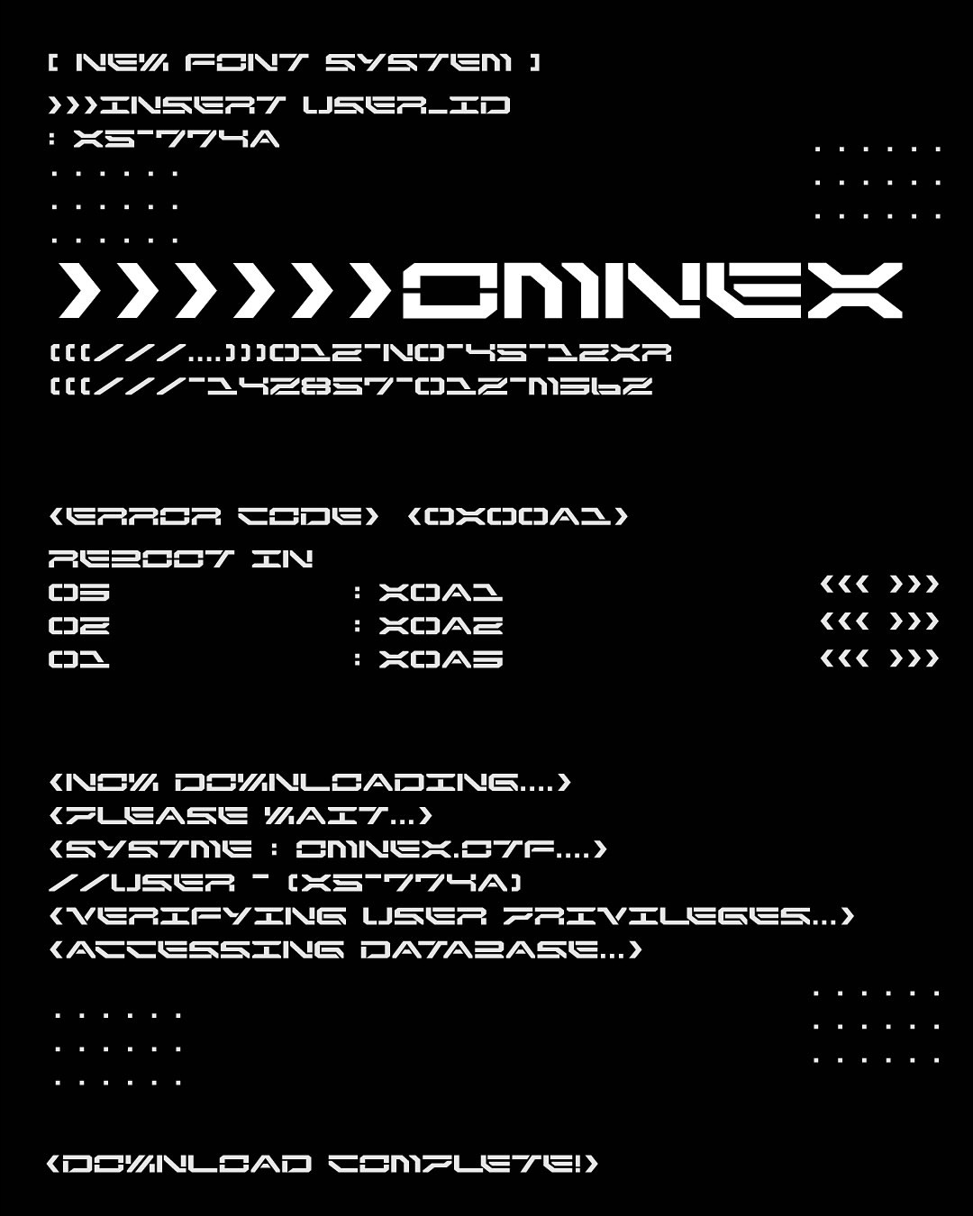 Omnex Typeface