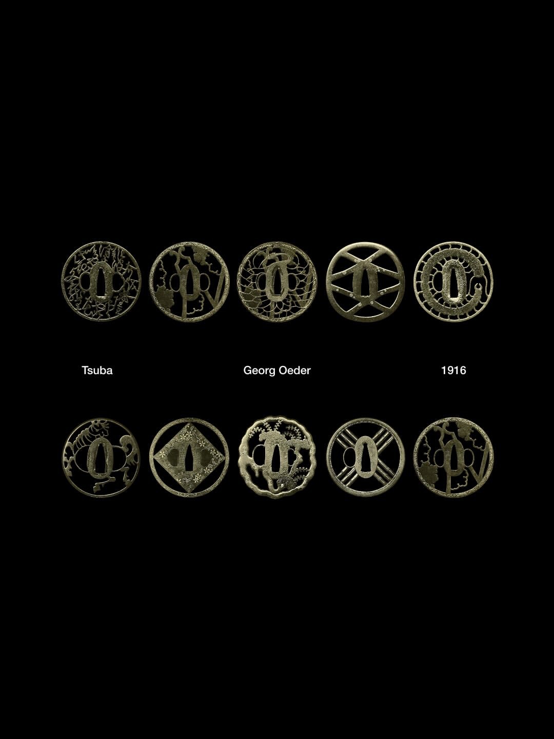 Research & Inspiration by @anvar.etc Tsuba made of iron, openwork Georg Oeder 1…